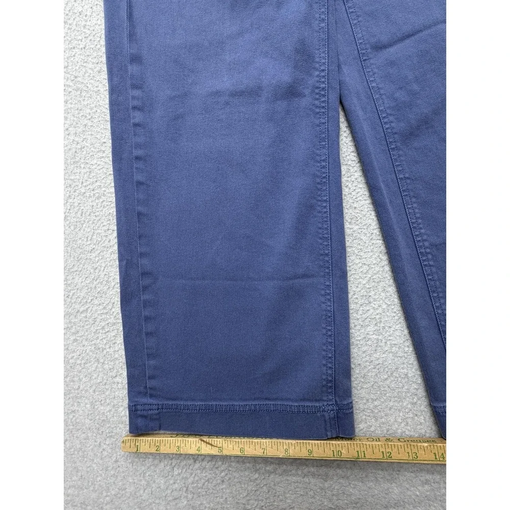 Everlane Pants Womens 2 Blue Wide Leg Cropped Twill Chino Stretch Pockets Casual - Picture 2 of 9